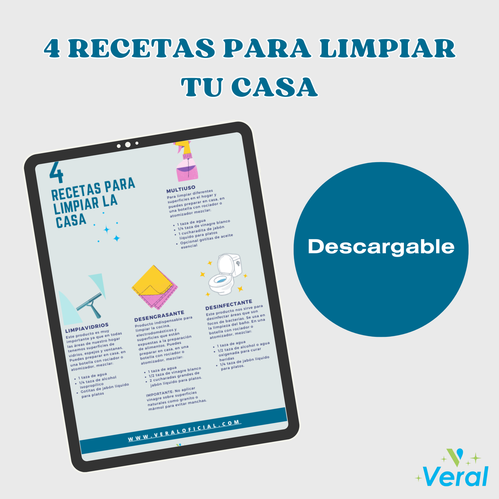 4 recetas para limpiar la casa